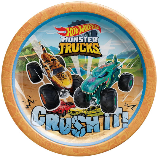 Hot Wheels Monster Truck 7" Paper Plates - 8ct