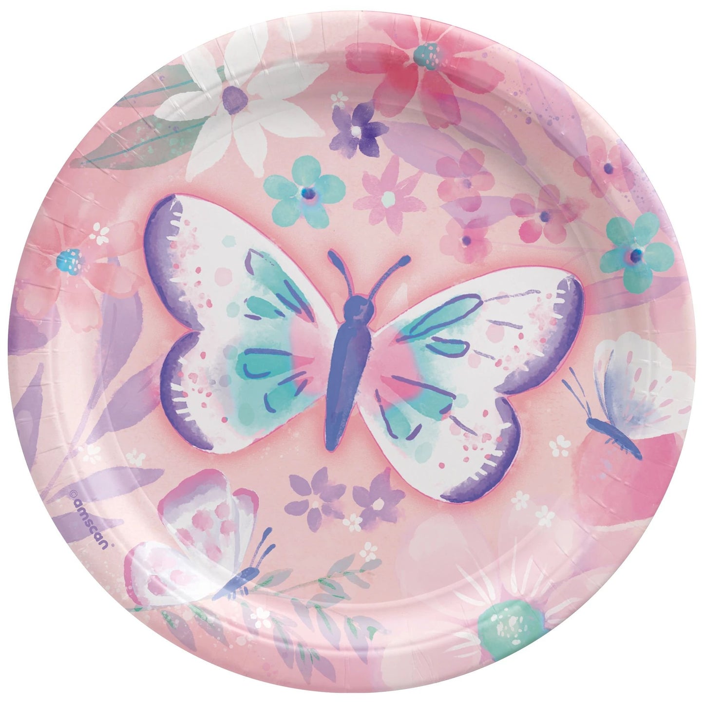 Butterfly Flutter 7" Paper Plates - 8ct