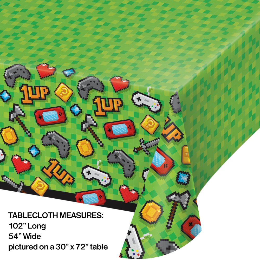 Gaming Party Video Game Party Plastic Tablecloth - 1ct