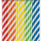 Assorted Striped Paper Smoothie Straws - 40 Pcs
