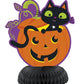 Halloween Cat & Pumpkin Mini Honeycomb Decorations 6" - 3ct