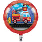 Flaming Fire Truck Fire Truck Mylar Balloon - 1ct