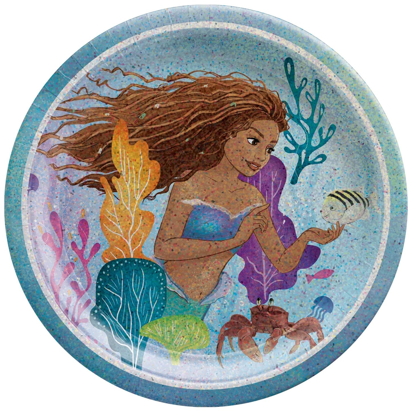 Ariel The Little Mermaid 7" Plates - 8ct