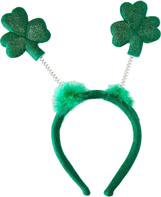 Beistle Glittery Green Shamrock Head Bopper