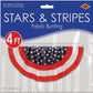 Patriotic Stars & Stripes Red, White, & Blue Fabric Bunting, 4-Feet, Pkg of 1