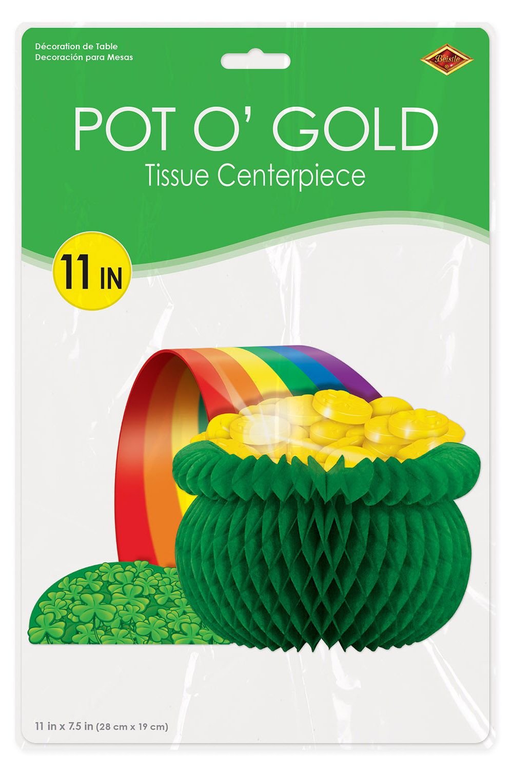 Pot O' Gold St. Patrick's Day Centerpiece - 7.5" x 11"