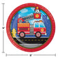 Flaming Fire Truck Fire Truck Paper Plates - 8ct