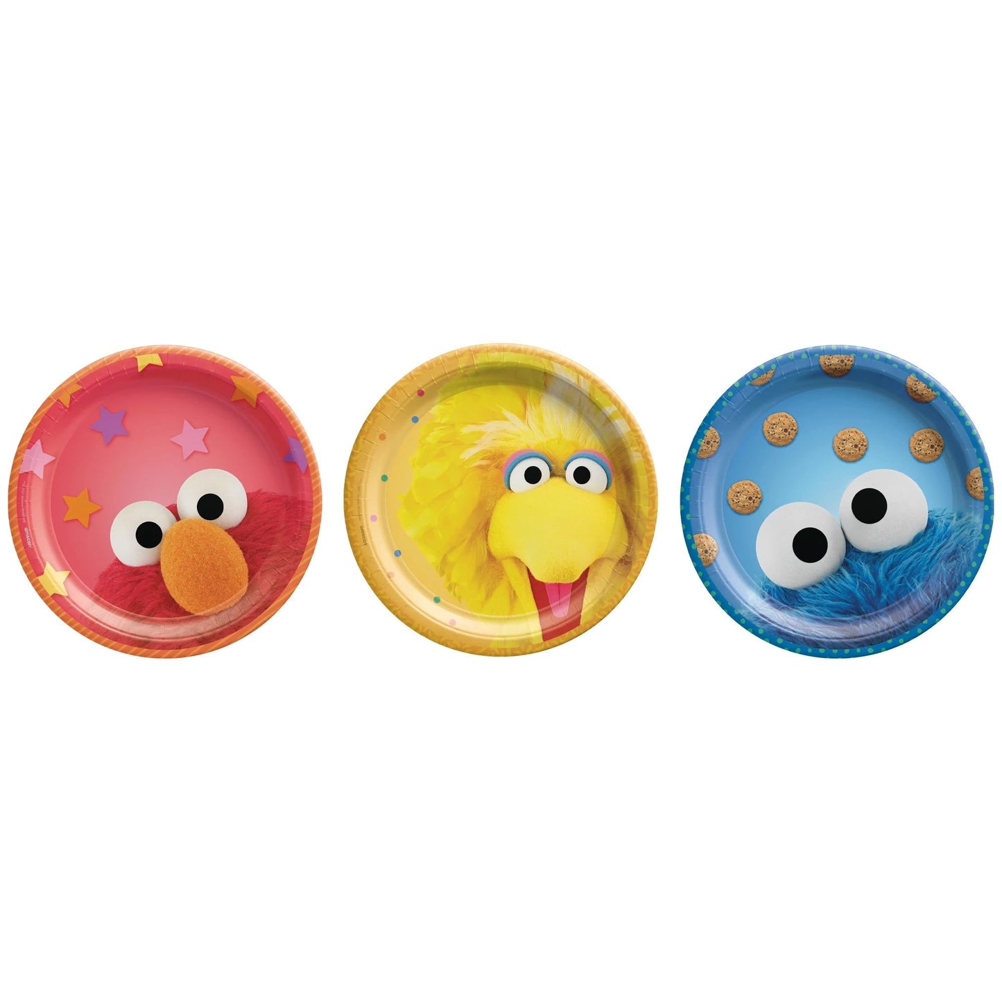 Everyday Sesame Street 7" Round Plates Assorted Design - 8ct