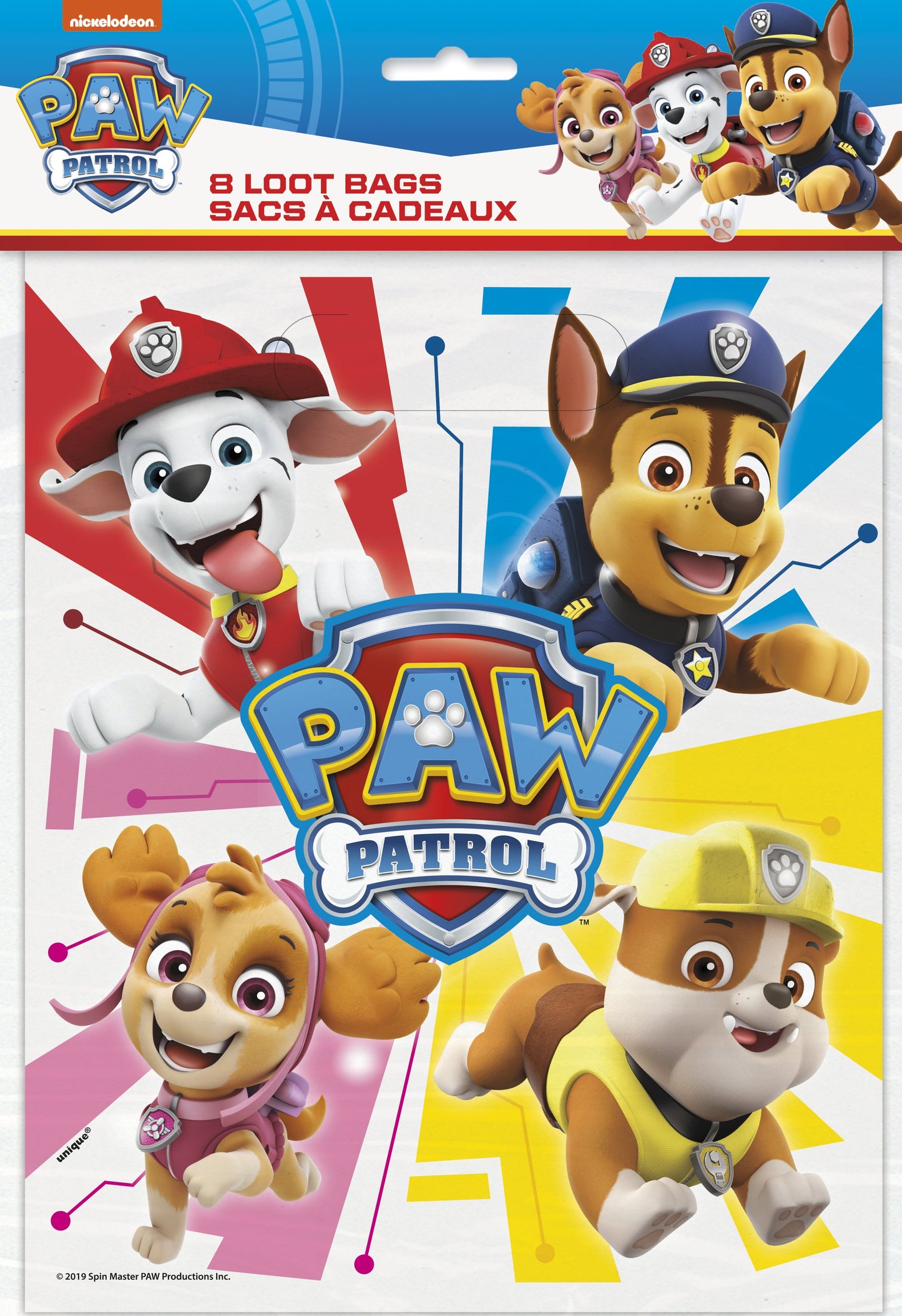 Paw Patrol Loot/Favor Bags - 8ct