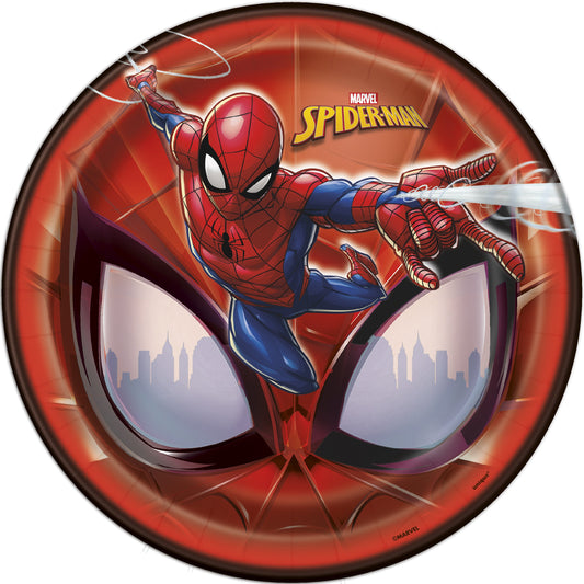 Spider-Man Round 9" Dinner Plates - 8ct