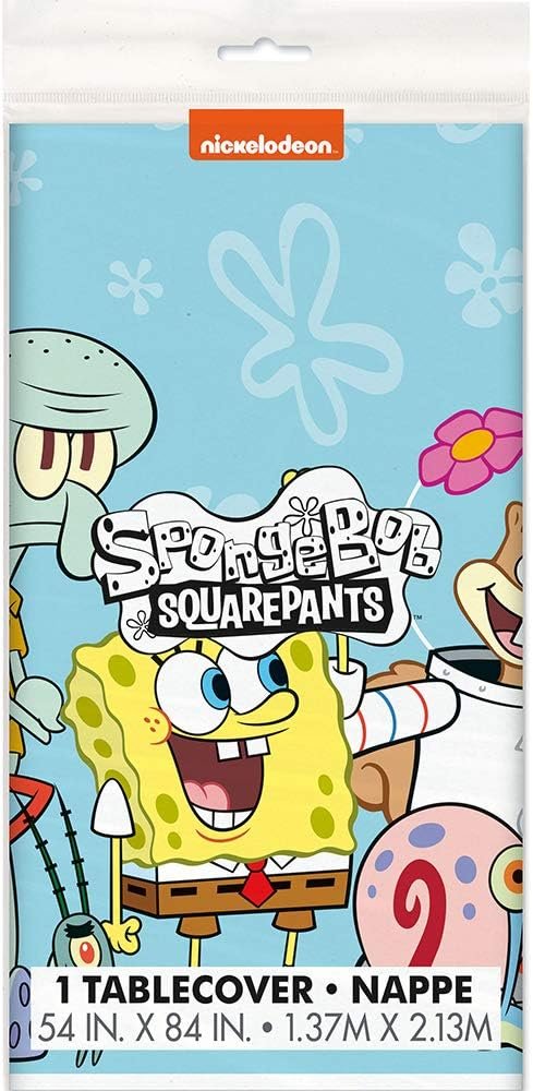 Spongebob Plastic Table Cover - 54X84