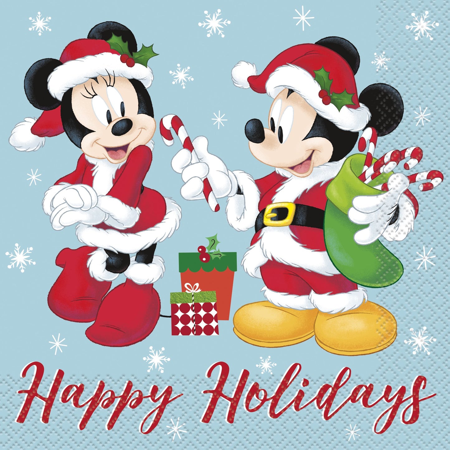 Disney Mickey & Minnie Christmas Luncheon Napkins  - 16ct