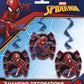 Spider-Man Hanging Swirl Decorations  -  3ct