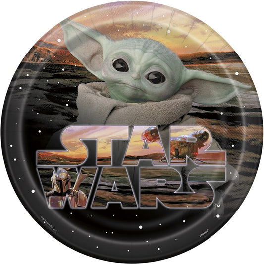 Star Wars Mandalorian - The Child -9 inch Luncheon Plates - 8ct