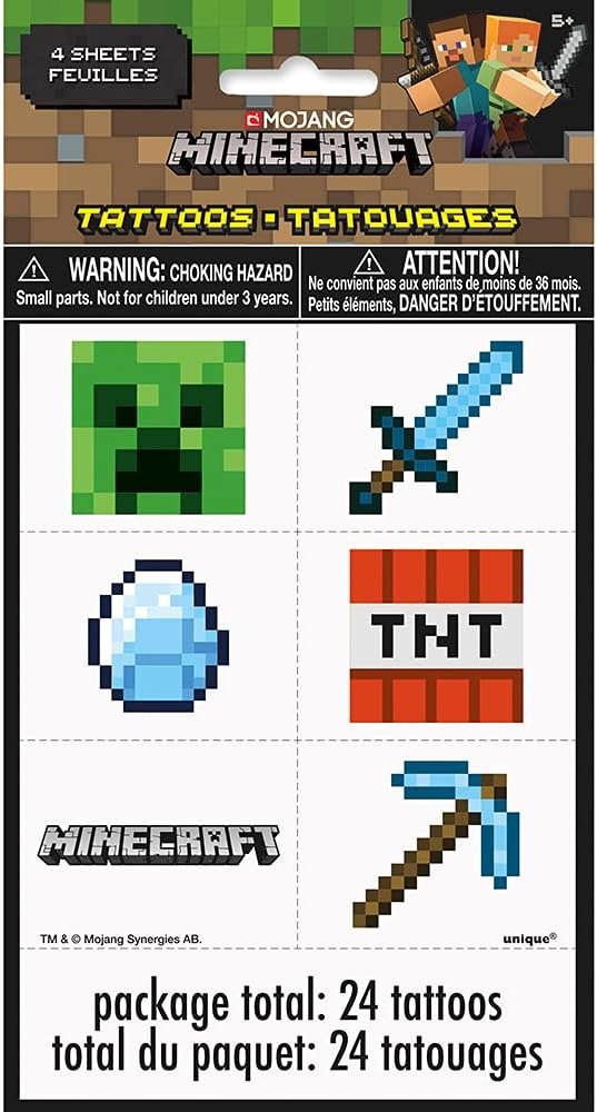 Minecraft Tattoos  - 24ct