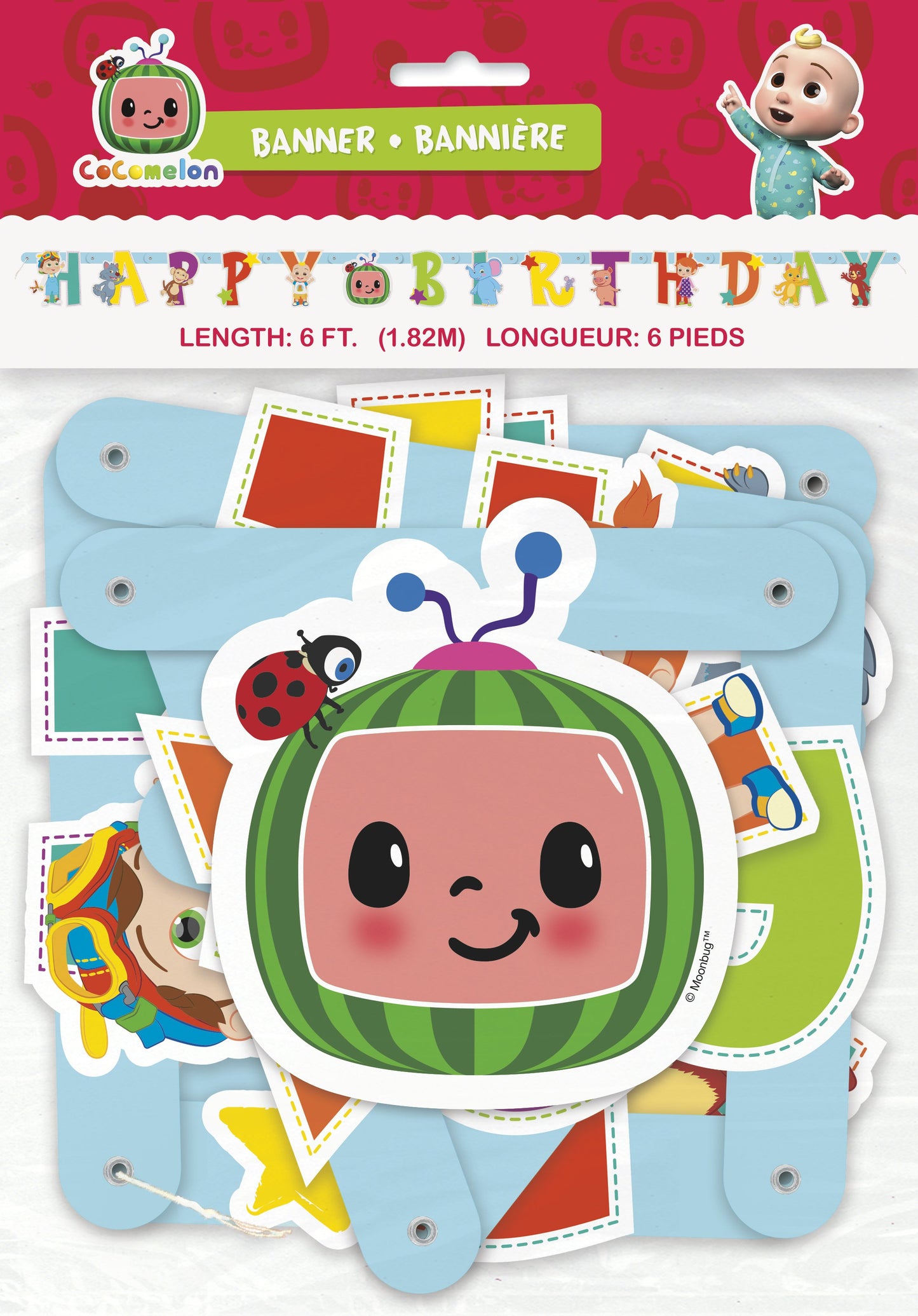 Cocomelon Jointed Happy Birthday Banner