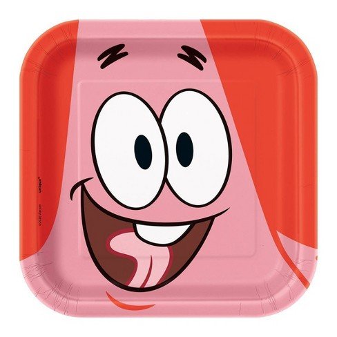 SpongeBob Square Pants 7" Square Patrick Star Plates - 8ct