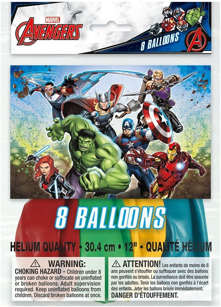 Marvel Avengers Super Hero 12" Latex Balloons - 8ct