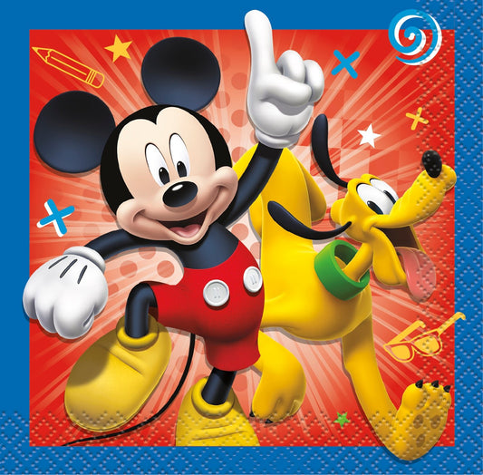 Disney Mickey Mouse Roadster Beverage Napkins - 16ct