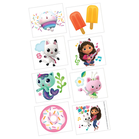 Gabby's Dollhouse Party Favor Tattoos - 8ct