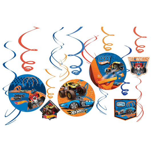 Hot Wheels Wild Racer Foil Swirl Value Pack Decorations