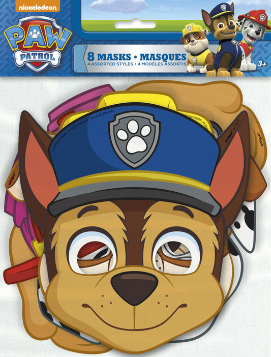 Paw Patrol Party Favor Masks - 8ct