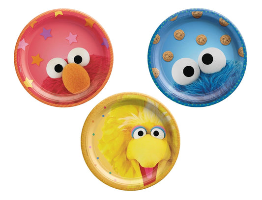 Everyday Sesame Street 7" Round Plates Assorted Design - 8ct