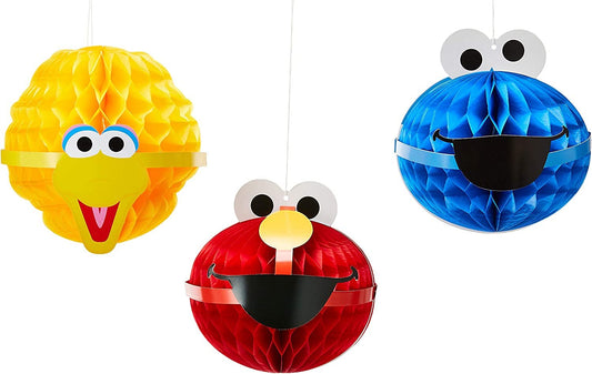 Sesame Street® Honeycomb Decorations - 3ct