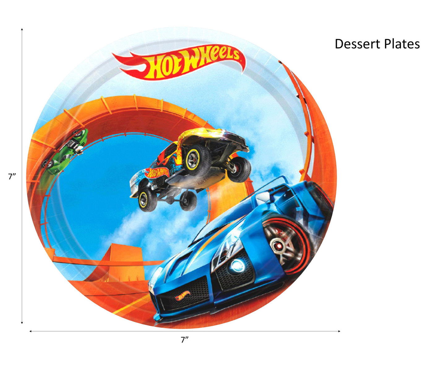 Hot Wheels Birthday Party Supplies | Hot Wheels Party Decorations | Hot Wheels Party Supplies | Hot Wheels Birthday Decorations | Hot Wheels Plates | Hot Wheels Napkins - Serves 8 Guest