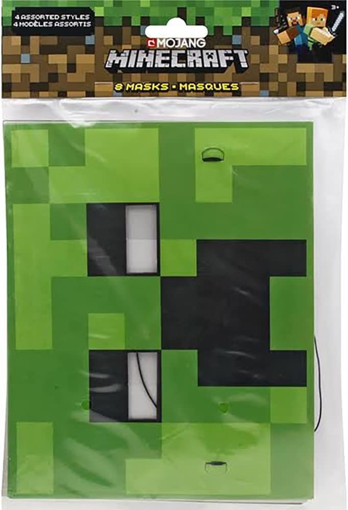 Minecraft Cardboard Mask Minecraft Paper Masks - 8ct – PandoraParty