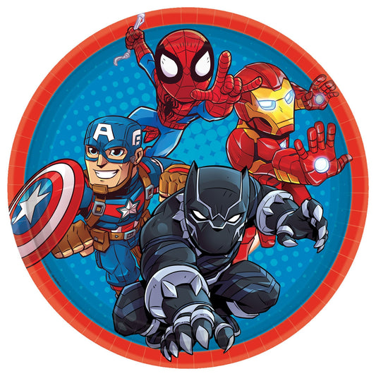 Marvel Super Hero Adventures 9" Round Plates - 8ct