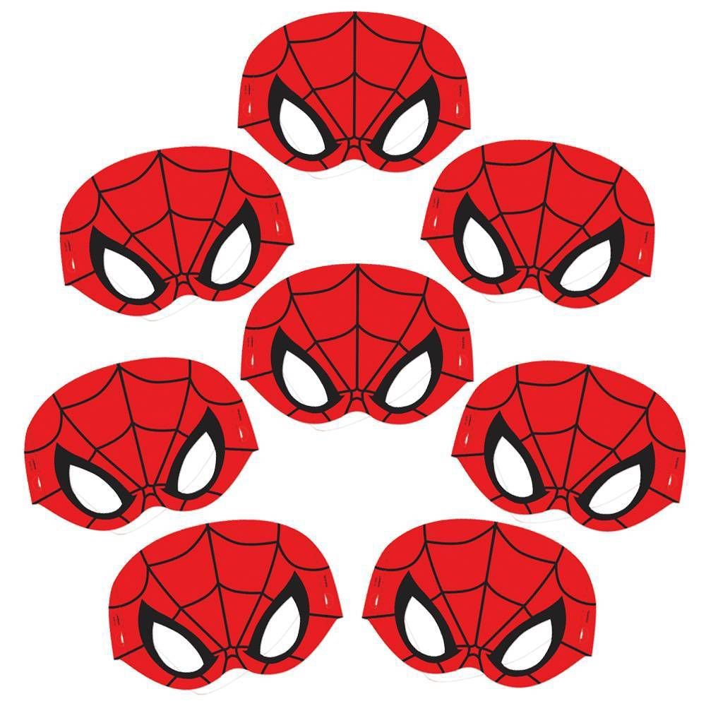 Spider-Man Party Masks - 8ct