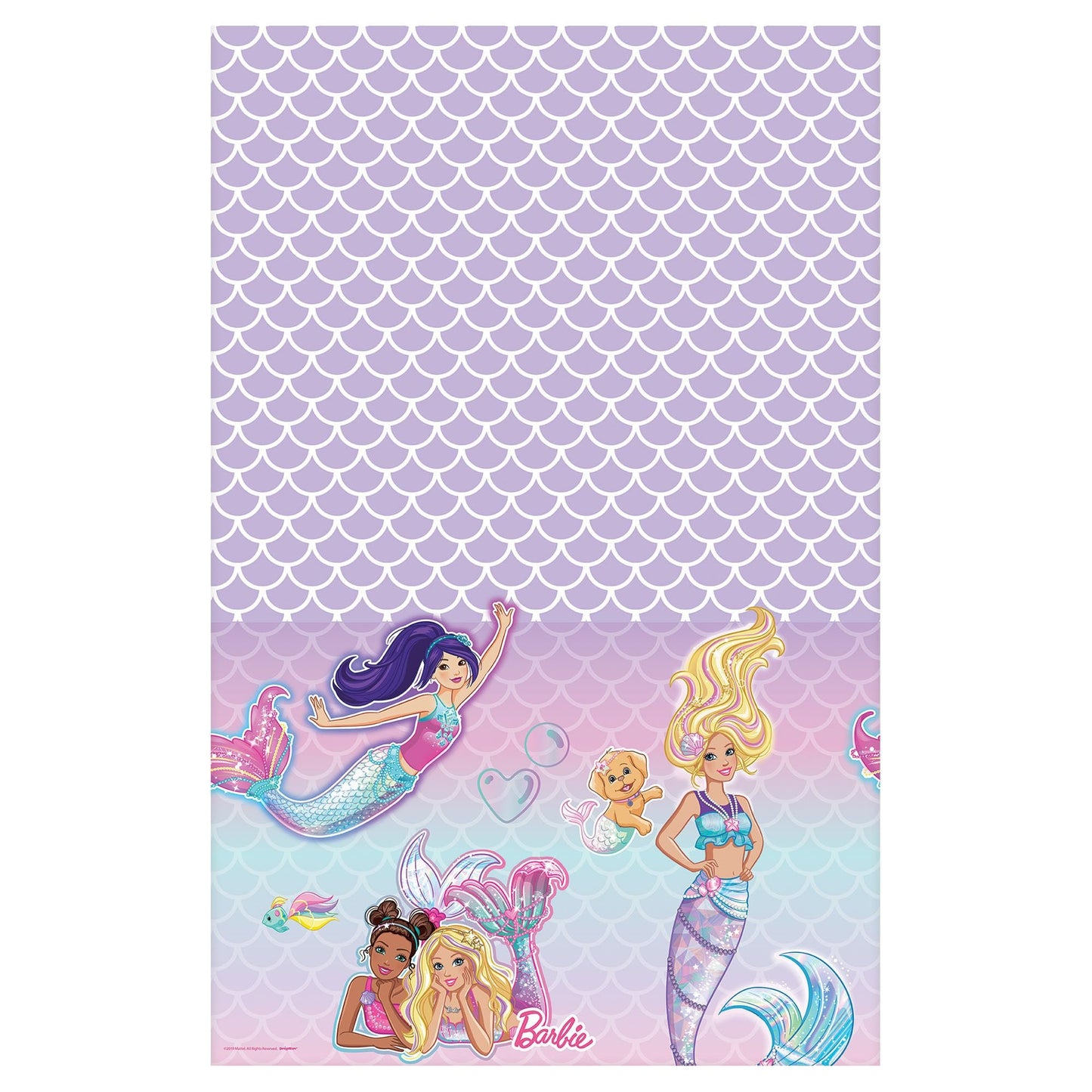 Barbie Mermaid 54" x 96" Plastic Table Cover