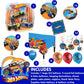 Hot Wheels Birthday Party Supplies Bundle | Hot Wheels Plates | Hot Wheels Napkins | Hot Wheels Decorations | Hot Wheels Balloons | Hot Wheels Tableware