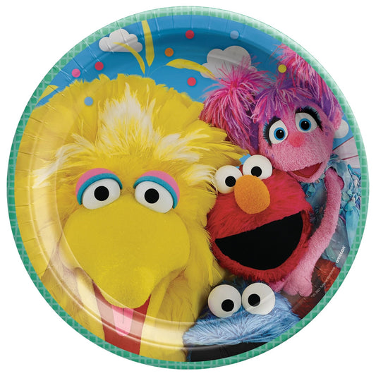 Everyday Sesame Street 9" Round Paper Plates - 8ct