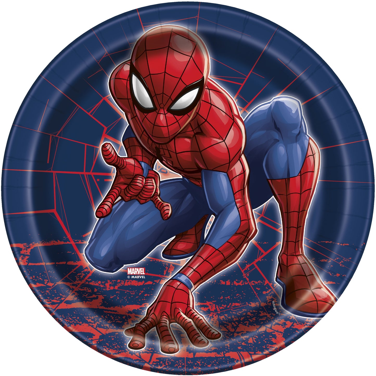 Spider-Man Round 9" Dinner Plates - 8ct