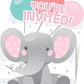 Enchanting Elephants Girl Invitations - 8ct