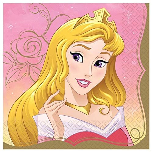 Disney Princess Aurora Luncheon Paper Napkins - 6.5" x 6.5" | Multicolor | Pack of 16