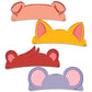 Cocomelon Assorted Paper Elastic Headbands - 4ct