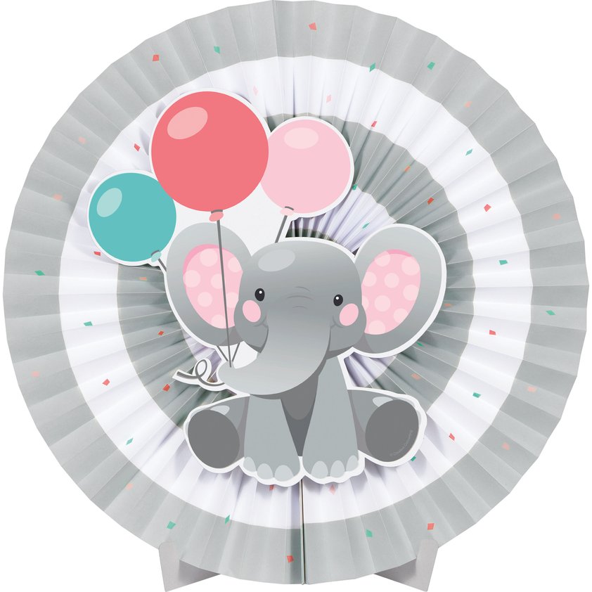 Enchanting Elephants Girl Centerpiece Decoration